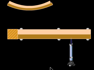 upon heating the bimetallic strip starts bending 