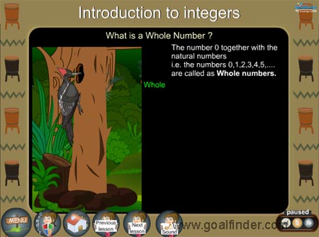 Integers -Whole numbers