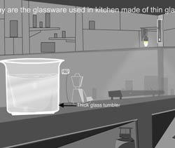 Thermal expansion example 4 - glassware are made up of thin glasses 